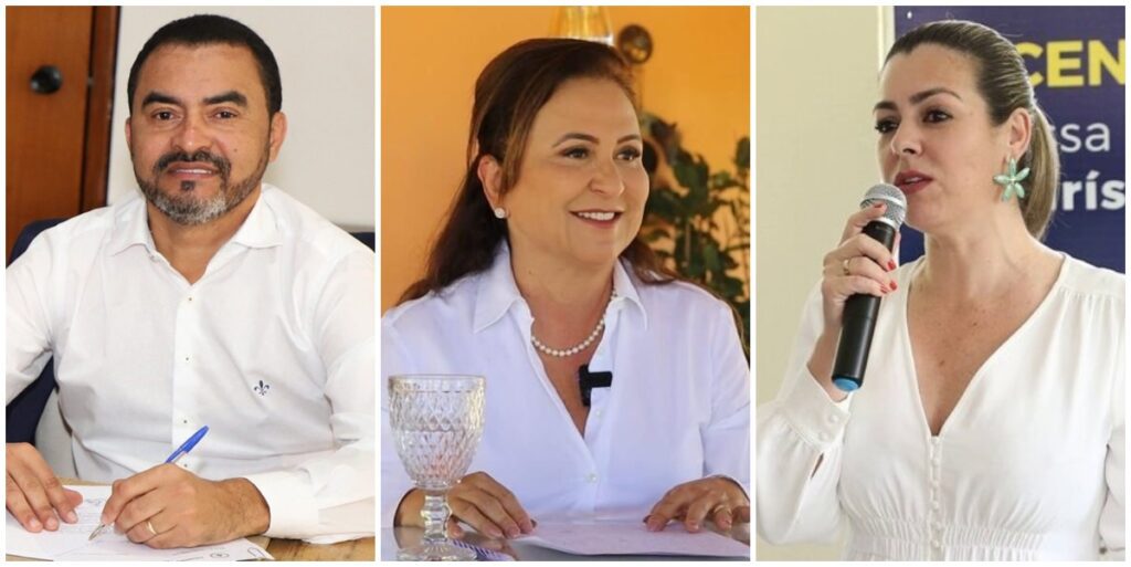 Governador Wanderlei Barbosa, senadora Kátia Abreu e prefeita de Palmas, Cinthia Ribeiro