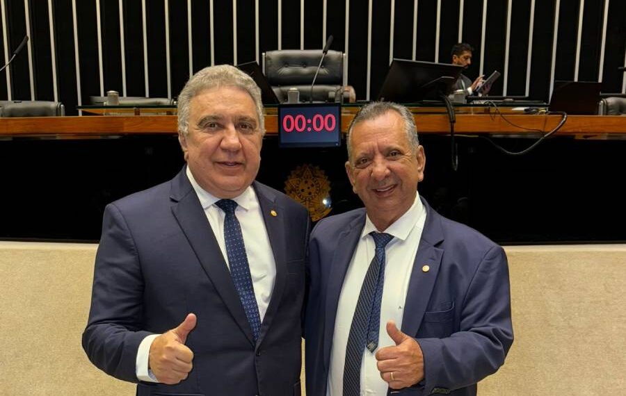 Deputado Antonio Andrade recebe visita do vice-governador Laurez em Brasília