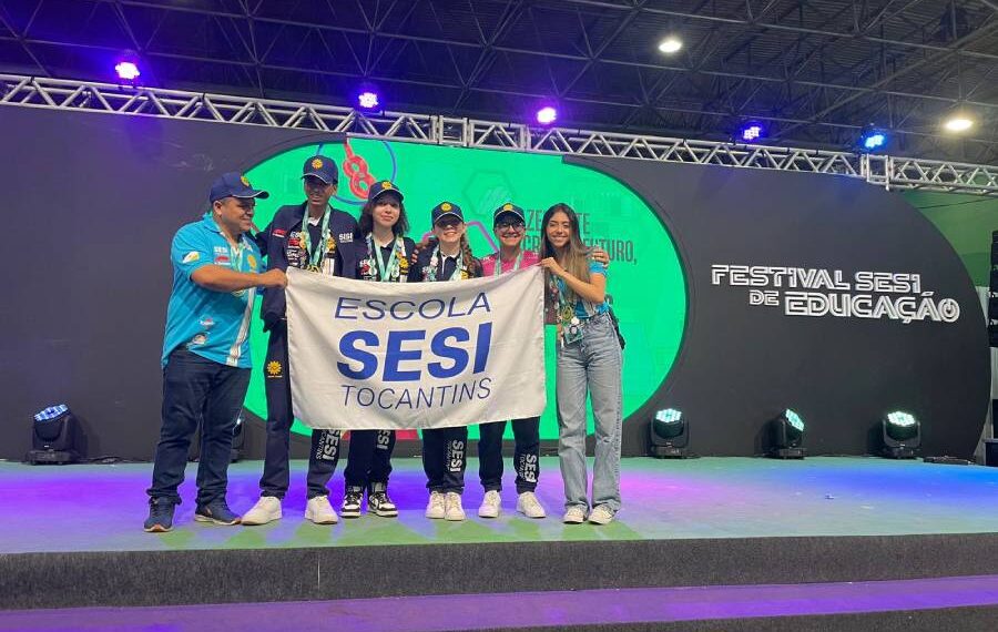 Estudantes do SESI do Tocantins se destacam no Festival Nacional de Robótica, trazendo dois troféus