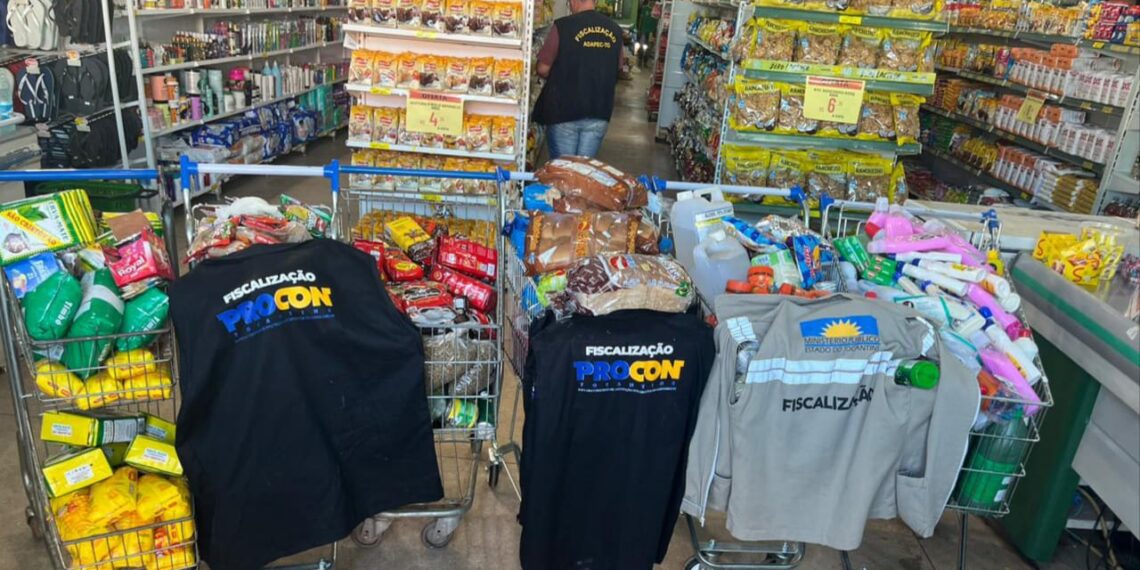 Operação Pró-Consumidor apreende 1.666 produtos vencidos e emite nove infrações em Lagoa da Confusão