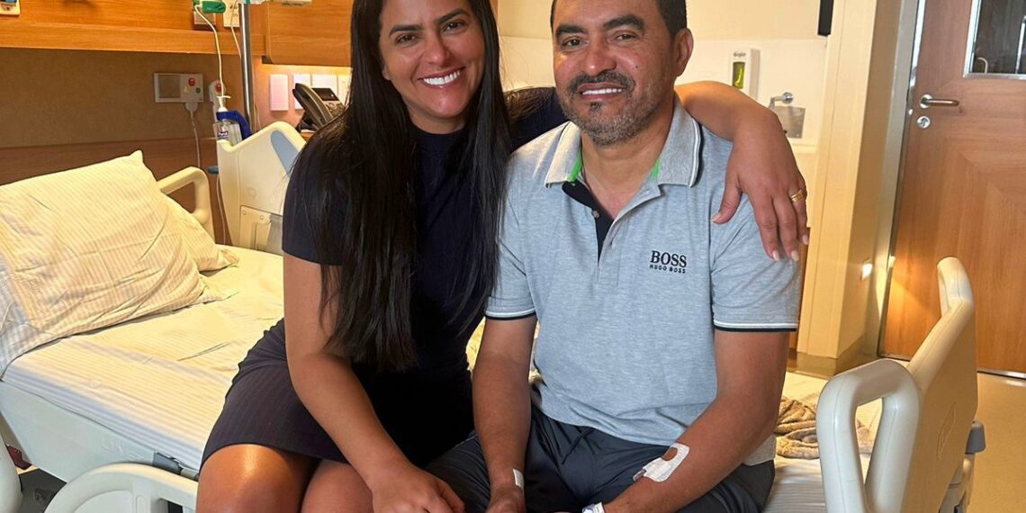 Governador Wanderlei recebe alta de hospital, conta que sentiu dores no peito e tonturas e se diz curado