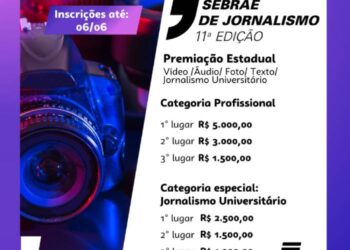 Sebrae Tocantins premia 43 mil reais no 11° Prêmio de Jornalism