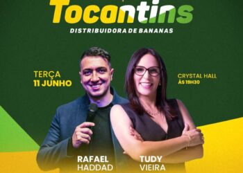 Bananas Tocantins Convenção recebe Tudy Vieira e Rafael Haddad, nesta terça-feira,