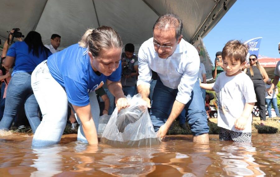 Lago Azul de Araguaína já recebeu mais de 130 mil novos peixes nos últimos três ano