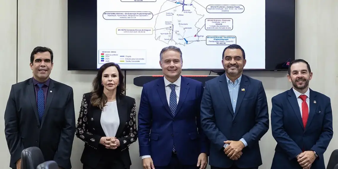 Com ministro Renan Filho, governador Wanderlei aborda concessões de rodovias e federalização da TO-080 de Palmas a Paraíso
