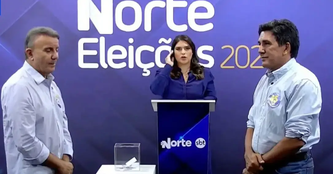 Debate na TV Norte tem holofote para vices e críticas ainda mais duras a Janad Valcari, que não comparece