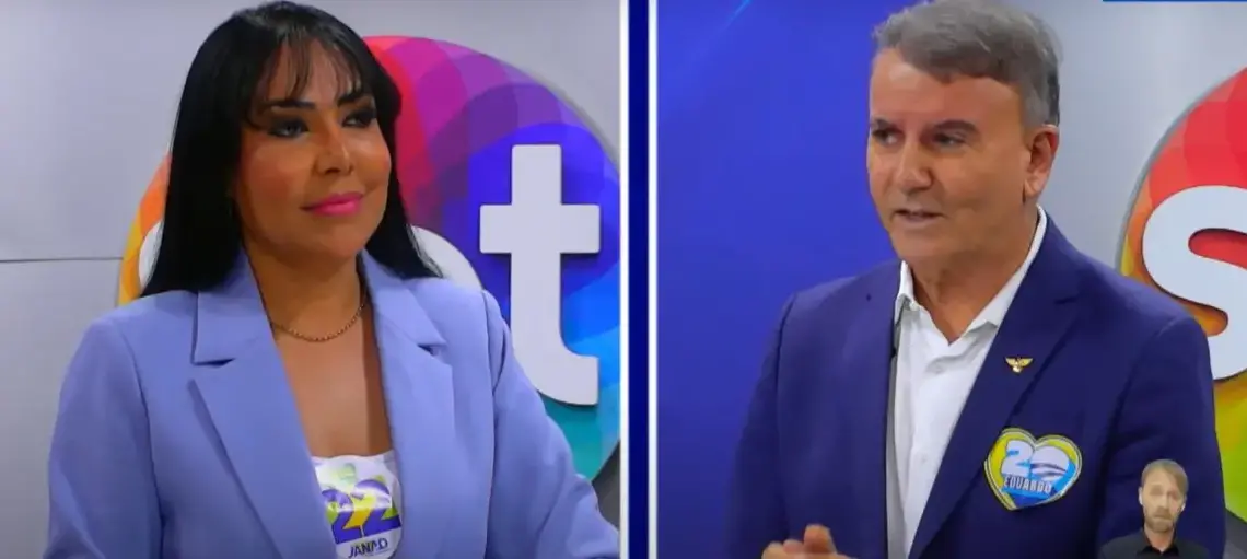 Primeiro debate do 2º turno tem poucas propostas e muito embate entre Eduardo e Janad; palanques, Barões da Pisadinha, Igeprev e Ordiley foram o foco