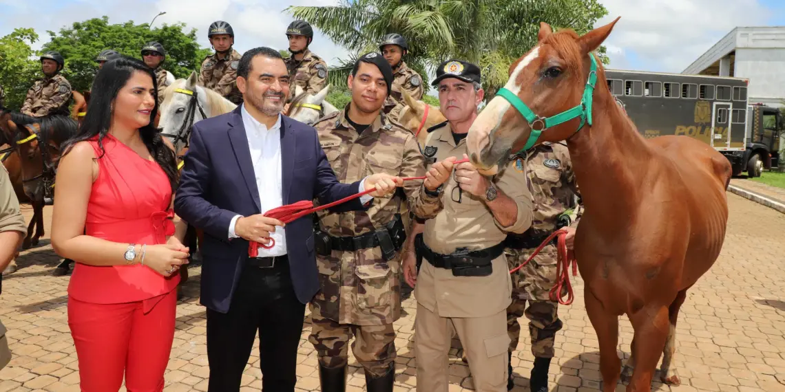Estado inaugura Centro de Equoterapia da PMTO e entrega 10 cavalos para compor o Regimento de Polícia Montada