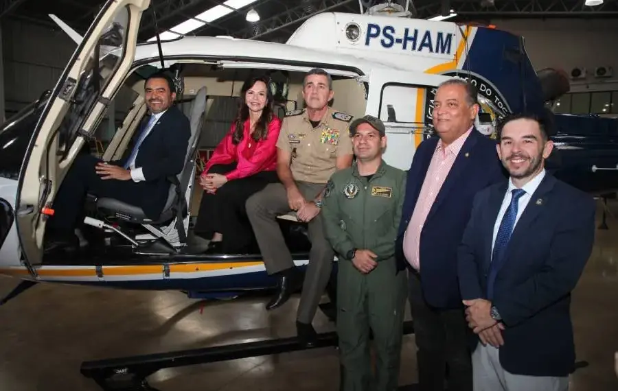Com articulação da senadora Professora Dorinha, Ministério da Justiça doa helicóptero para a Polícia Militar do Tocantins