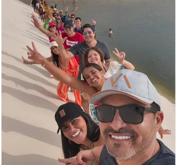 Governador Wanderlei e 1ª-dama Karine fazem férias curtas e intensas num “tour” por Ceará e Maranhão com familiares e amigos