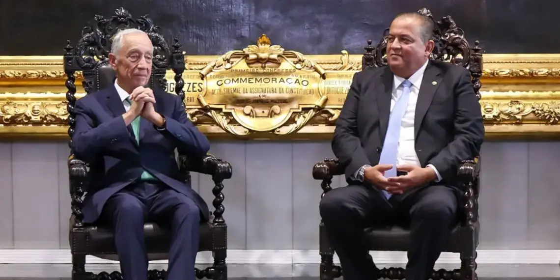 Vice-presidente do Senado, Eduardo Gomes recebe presidente de Portugal