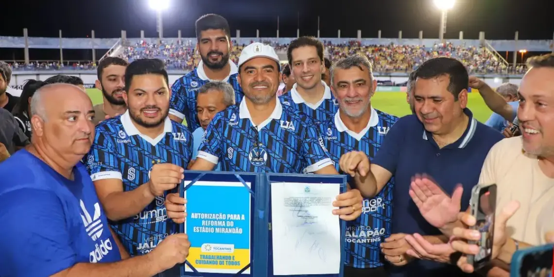 Em jogo da Copa do Brasil em Araguaína, governador Wanderlei autoriza reforma do Mirandão; investimento será de R$ 5,4 milhões