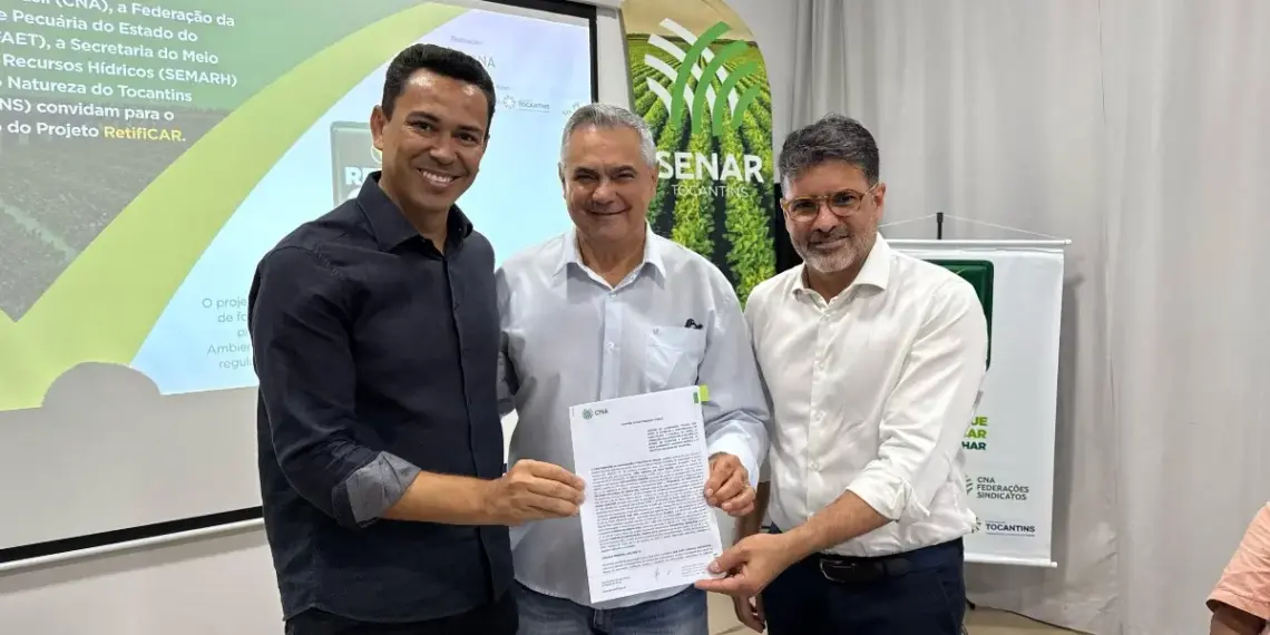 Estado, Faet e CNA assinam termo de cooperação para reforçar processo de retificação do CAR