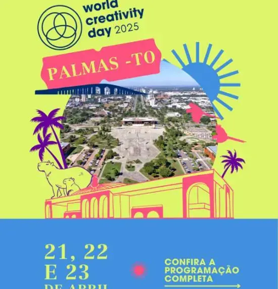 Palmas celebra o Dia Mundial da Criatividade com três dias de oficinas e atividades gratuitas