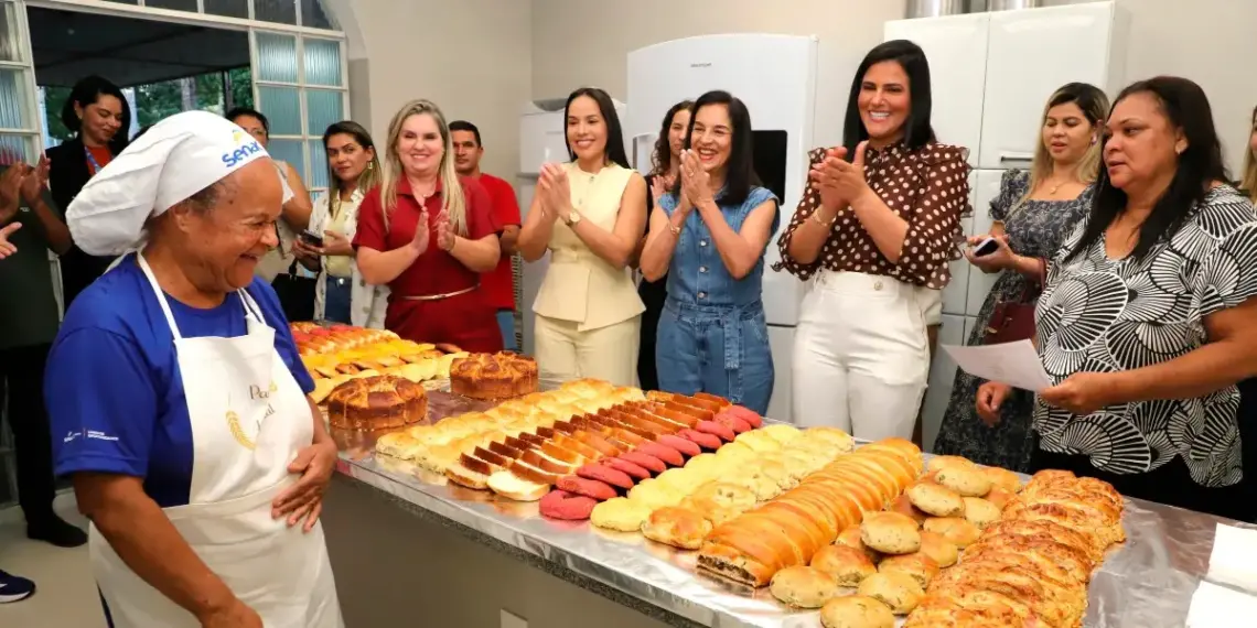 Karynne Sotero acompanha capacitação do projeto Padaria Artesanal ao lado de Lu Alckmin; primeira-dama diz que vai implementar programa no Tocantins