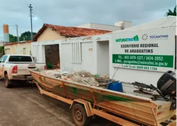 Naturatins apreende 1,5 mil metros de redes de pesca em seis municípios na região do Bico do Papagaio