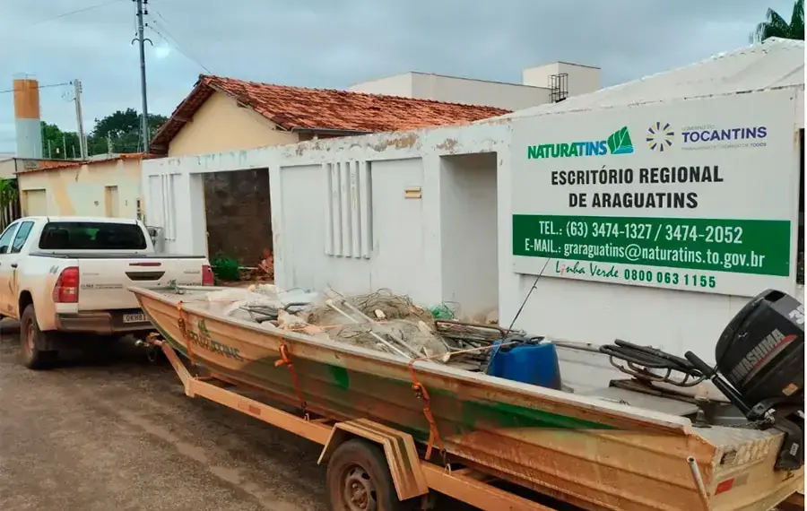 Naturatins apreende 1,5 mil metros de redes de pesca em seis municípios na região do Bico do Papagaio