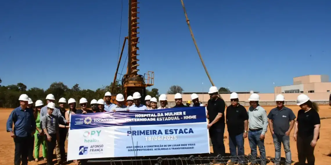 Hospital da Mulher e Maternidade Estadual recebe perfuração da 1ª estaca do canteiro de obras 