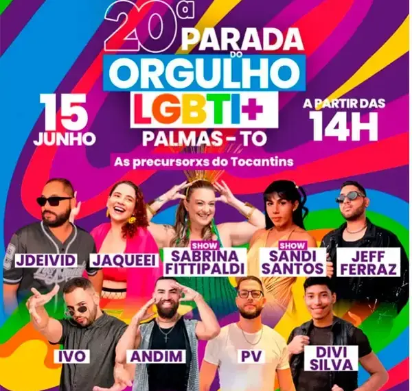 Com homenagens e shows culturais, 20ª Parada do Orgulho LGBTI será realizada em Palmas no domingo