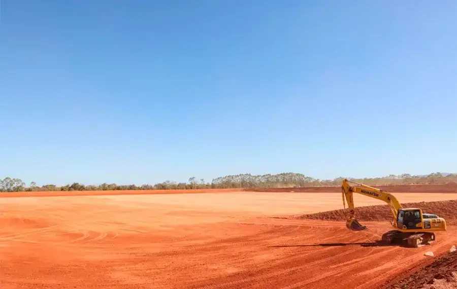 Localizado na zona rural do assentamento São João, Prefeitura de Palmas executa terraplanagem para construção da sétima célula do Aterro Sanitário