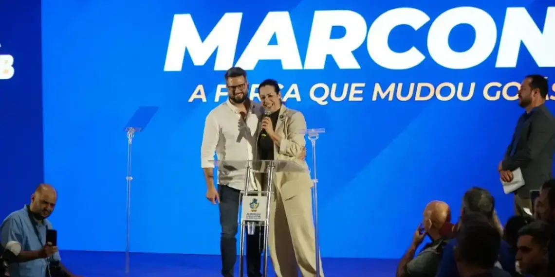 Cinthia Ribeiro e Eduardo Mantoan prestigiam lançamento da pré-candidatura de Perillo ao governo de Goiás