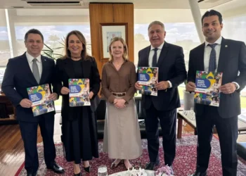 Com senador Irajá e Kátia Abreu, Laurez Moreira tem agenda com a ministra Gleisi Hoffman