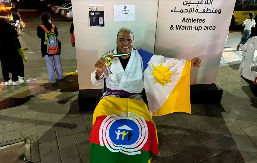 Na categoria k1, paratleta de Araguaína é campeão mundial de jiu-jitsu nos Emirados Árabes Unidos: “Com imensa gratidão e orgulho que anuncio esta vitória”