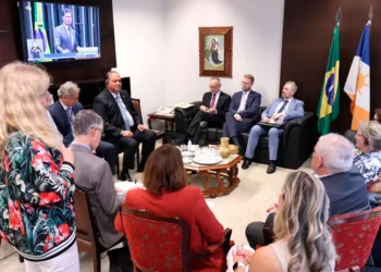 Vice-presidente do Senado, Eduardo Gomes defende potencial do Tocantins e diálogo sobre Mercosul em reunião com Parlamento Alemão