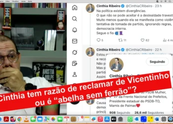 RESUMO | Cinthia tem razão de reclamar de Vicentinho ou é “abelha sem ferrão”?