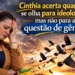 RESUMO | Cinthia acerta quando se olha para ideologia, mas não para a questão de gênero