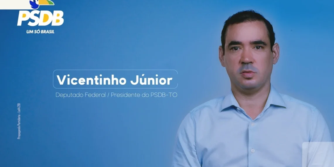 Em primeira propaganda do PSDB como presidente estadual, Vicentinho Júnior defende “novo caminho” para o Tocantins