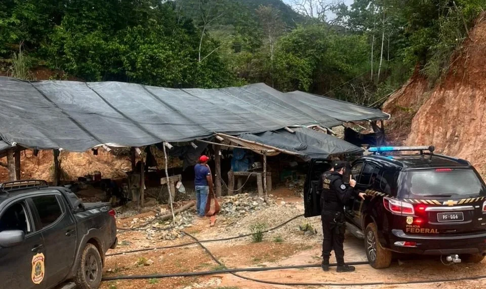 Em ação com Agência Nacional de Mineração, Polícia Federal desarticula garimpo ilegal em Monte do Carmo