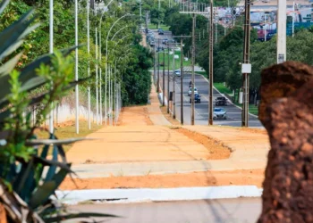 Com recurso de mais de R$ 6,2 mi, circuito de ciclovia e pista de caminhada no entorno do Parque Cesamar têm mais de 80% dos serviços executados