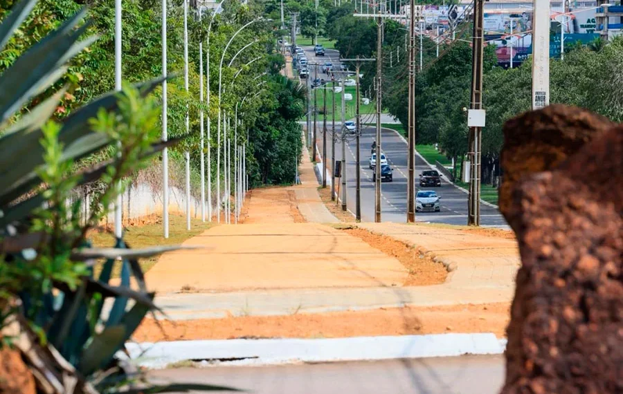 Com recurso de mais de R$ 6,2 mi, circuito de ciclovia e pista de caminhada no entorno do Parque Cesamar têm mais de 80% dos serviços executados