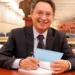 Escritor Danilo de Melo Souza lança o livro "Educação Integral no Século XXI” no hall da entrada da Câmara de Palmas nesta terça-feira