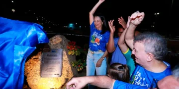 No aniversário de 24 anos do Jardim Taquari, prefeito Eduardo Siqueira entrega nova praça do bairro