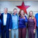Presidente do Partido dos Trabalhadores, Edinho Silva, recebeu Laurez Moreira, Paulo Mourão, Kátia Abreu e Nile Willian (Foto: Divulgação)