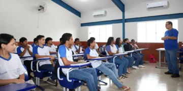 Sala de aula da rede estadual de ensino