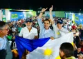 Amélio Cayres, Vicentinho Júnior e Alexandre Guimarães em agenda de pré-campanha em Taguatinga