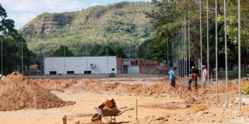 Complexo Esportivo de Taquaruçu em construção