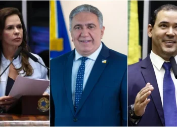 Senadora Dorinha Seabra, vice-governador Laurez Moreira e o deputado federal Vicentinho Júnior, pré-candidatos a governador do Tocantins (Fotos: Congresso Nacional e Secom/Montagem: CCT)