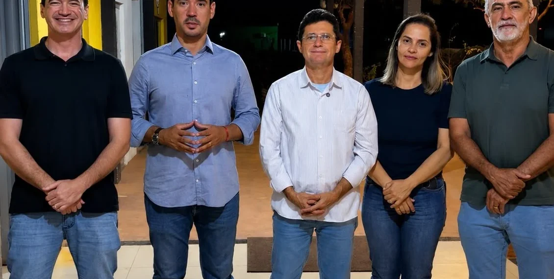 Paulo Roberto e esposa, Maria do Socorro, com Vicentinho Júnior, Amélio Cayres e Alexandre Guimarães