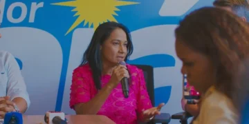 Ivanete Lima ao ser apresentada como pré-candidata ao Senado Federal