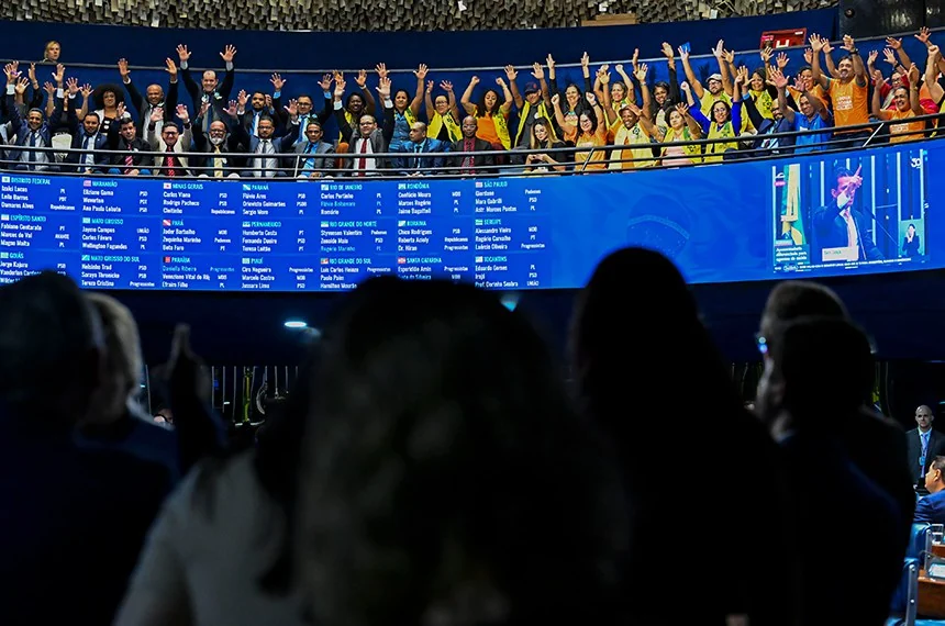 Agentes acompanharam votação no Plenário do Senado