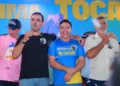 Vicentinho Júnior com prefeito de São Miguel, Alberto Moreira