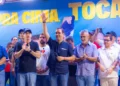 Vicentinho Júnior, Amélio Cayres e Alexandre Guimarães em agenda em Dianópolis (Foto Divulgação/Ascom)